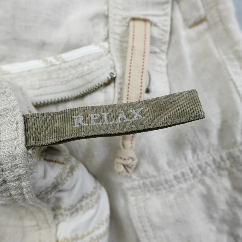 Tommy Bahama Relax Linen Pants Mens Medium Beige Beach Coast Resort Trouser